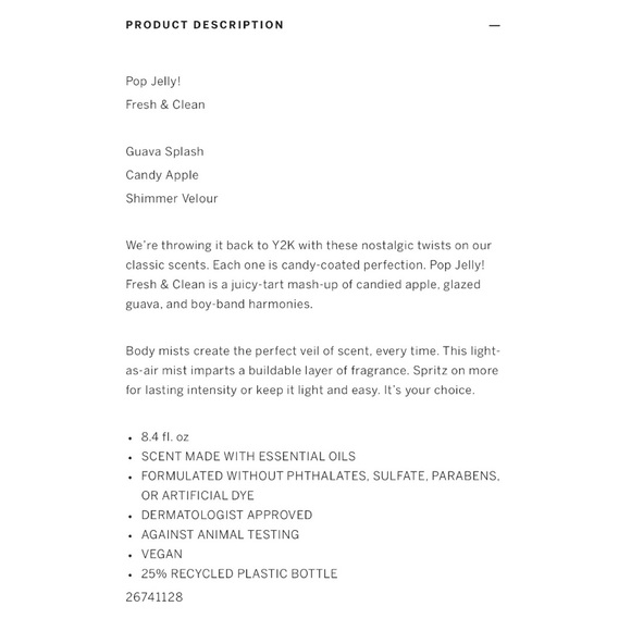 PINK LIMITED EDITION - POP JELLY! “FRSH & CLN” BODY MIST! NEW! FULL SIZE, 8.4 Oz - Picture 6 of 15